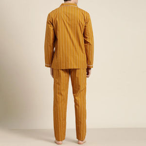 Conjunto de Pijama de Seda y Satén de Manga Larga para Hombre, de Calidad Superior, Transpirable, con Cuello de Solapa, Informal, para Descansar - Product Image 5