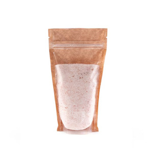 Sac de pochette d'emballage de sel de mer en plastique avec logo privé personnalisé pochette de sel rose de l'Himalaya debout avec fenêtre transparente - Product Image 3