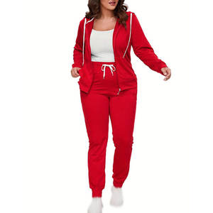 Ensemble de survêtement pour femmes, logo personnalisé, vêtements de sport pour le confort et le style de rue - Product Image 2