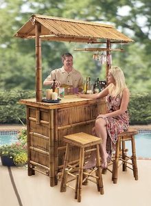 Cheap Price <strong>Rattan</strong> <strong>Tables</strong> <strong>Outdoor</strong> Tiki <strong>Bar</strong> for Party with Umbrella and 02 Bamboo Chairs - Product Image 5