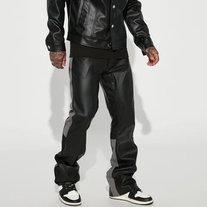 Customize New Style Motorbike Leather <b>Pants</b> Elastic Waist High Quality Breathable Windproof Unisex Cowhide Made Pakistan Custom - Product Image 6