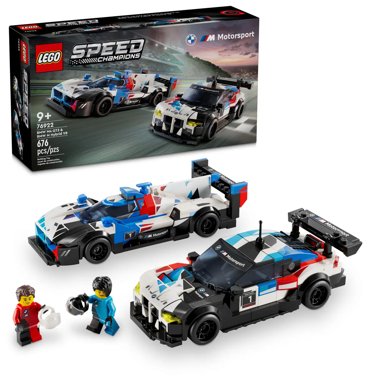 LEGO hız şampiyonları 76922 BMW M4 BMW & BMW M hibrid V8 yarış arabaları