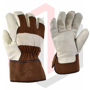 Guantes de trabajo industriales antiquímicos de piel de vaca genuina-Resistente al desgarro Transpirable Longitud personalizable Calidad Premium - Product Image 1