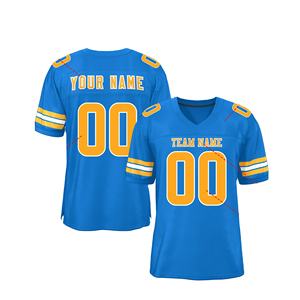 Camiseta de Fútbol de Malla Lisa al por Mayor, Uniforme Deportivo Retro de Fútbol Americano 2024, Uniforme de Fútbol para Adultos - Product Image 3