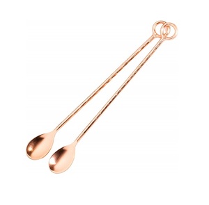 Cuchara de acero inoxidable hecha a mano pura con juego de 8 cucharas y 4 son plateadas y 4 doradas pulidas a muy buen precio - Product Image 5