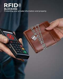 Cartera ligera de cuero genuino para hombre de alta calidad, elegante diseño de logotipo personalizado, longitud corta duradera, venta al por mayor directa de fábrica - Product Image 2