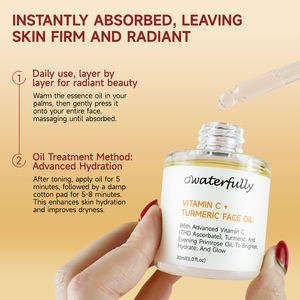 น้ำมันบำรุงผิวหน้าสูตรไวท์เทนนิ่ง ลดเลือนริ้วรอย วิตามินซี ขมิ้น ผลิตภัณฑ์ดูแลผิวจากธรรมชาติ แบรนด์ส่วนตัวจากเกาหลี - Product Image 3