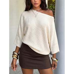Cardigan décontracté pour femme, fait main, à manches chauve-souris, avec boutons et imprimé - Product Image 1