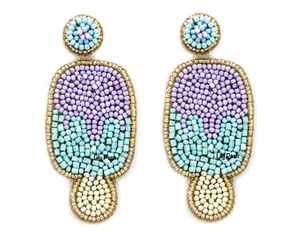 Boucles d'oreilles en perles de broderie pour une utilisation quotidienne et festive - Product Image 1