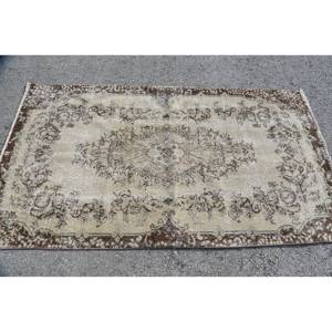 Tapis turc vintage de grande surface classique 37x67 pieds Beige marron Patchwork Design laine matériau Latex pour les adolescents Rectangle couloir - Product Image 3