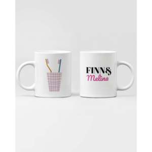 Taza de Cerámica de 15 oz con Diseño 'Mejor Juntos' para Parejas, Nombres Personalizados, Apta para Microondas y Lavavajillas, Diseño Novedoso para Bodas - Product Image 2