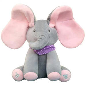 Peluche musicale en forme d'éléphant, jouets apaisants pour bébés - Product Image 2