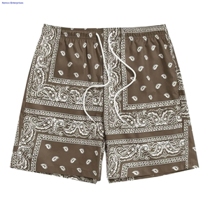 Shorts pour hommes grande taille hommes cordon taille Paisley imprimé été Shorts de plage Shorts pour hommes - Product Image 5