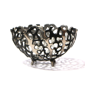 Bol en verre avec conception de branche d'or utilisé bols à collation pour la maison hôtel restaurant cuisine dîner collations bol de service - Product Image 4