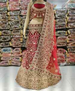 Prix de gros lourd Georgette broderie séquence travail Lehenga Choli avec Dupatta indien et pakistanais mariage vêtement ethnique - Product Image 3