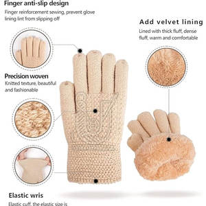 Custom Logo Eco-Friendly Winter <b>Gloves</b> Fleece Lined <b>Touchscreen</b> High Quality Casual Outdoor Sports <b>Gloves</b> - Product Image 3
