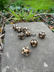 Dados Poliédricos de Hueso Moldeado, Juego de 7 Piezas, Duraderos y Ecológicos para Juegos de Rol y de Mesa, Tradebyd - Product Image 5