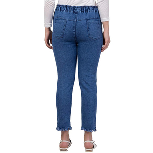 Pantalones Vaqueros de Pierna Recta de Cintura Alta para Mujer, Oferta, Estilo Urbano Desgastado de Cintura Media para Chicas con Técnicas de Lavado - Product Image 6