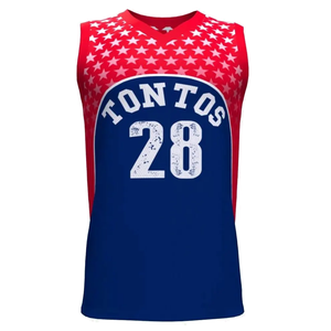 Camiseta de baloncesto de verano personalizada, camisetas de secado rápido sin mangas con cuello en V de talla grande, MOQ bajo, ropa deportiva transpirable con estampado - Product Image 2