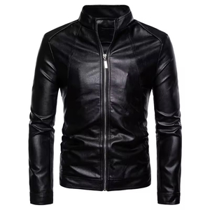2024 Latest Personalized Fashion <b>Men's</b> Leather <b>Jackets</b>, Autumn <b>Suede</b> Black Color <b>Mens</b> <b>Jacket</b>, Simple Casual Leather Male <b>Jacket</b>. - Product Image 1