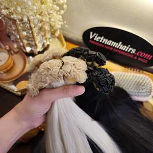 Meilleure vente 100% extensions de cheveux humains bruts vierges vietnamiens Super Double tirage de haute qualité pointe plate pleine cuticule en gros - Product Image 2