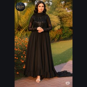 Ssumaira 2025 Presenta Khawab Ethereal Frock - Vestido Anarkali Pakistaní Indio Completamente Cubierto con Opciones de Color Personalizadas - Product Image 4