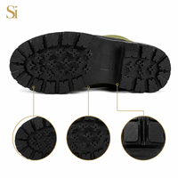 SUPER FORCE Chaussures de Randonnée Montantes Unisexe en Cuir Imperméables à Lacets pour le Désert, Bottes d'Entraînement Tactiques Camouflage