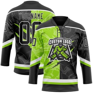 Ventes en gros de sweats à capuche de hockey sur glace personnalisés avec logo, avec dentelle, jersey de hockey sur glace en polyester sublimé - Product Image 4