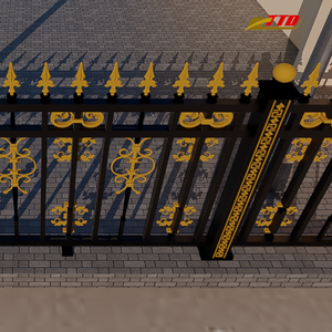 Valla de metal moderna con paneles de privacidad y detalles decorativos perfectos para la seguridad al aire libre y la mejora del paisaje - Product Image 5