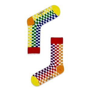 Chaussettes pour femmes à carreaux colorés - Product Image 1