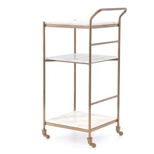 High Quality Marble Design Serving <b>Trolley</b> Smart Work & Easy to Use Modern Metal for Home Bar & Restaurant Kitchen - Product Image 1
