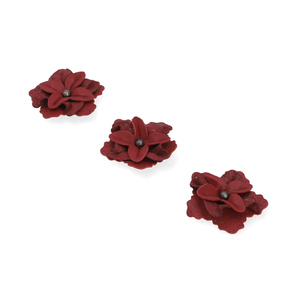 Adorno de calzado Gema China, flor roja, otros materiales - Product Image 2