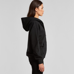 Custom Women Oversized <b>Zip</b> <b>Up</b> Hoodie Plain Black Fleece Jacket Casual Streetwear Hooded Sweatshirt - Product Image 4