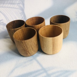 Mini tasse naturelle en bois pour le thé et le café, ustensile de table fabriqué au Vietnam - Product Image 3