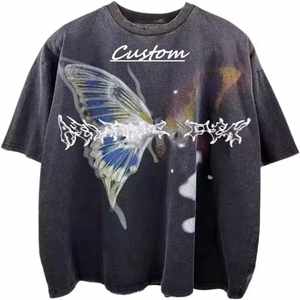 Camiseta ecológica de secado rápido transpirable de 100% algodón con estampado de transferencia de calor personalizada para hombre - Product Image 3