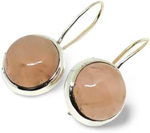 Pendientes Largos de Cuarzo Rosa Natural para Mujer, Joyería Hecha a Mano de Plata de Ley 925 para Navidad, Compromiso, Boda - Product Image 2