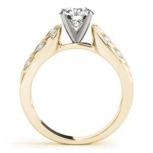 แหวนแต่งงานมินิมอลประดับมอยส์ซาไนต์ทรงกลมสำหรับผู้หญิง สีโรสโกลด์ ตัวเรือนแบบหนามเตย - Product Image 2