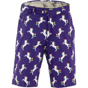 Pantalones cortos de golf ecológicos sólidos impresos personalizados OEM Spandex/poliéster Ajuste cómodo Impresión de logotipo de secado rápido MOQ bajo disponible - Product Image 1