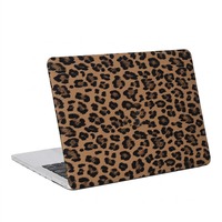 Étui pour ordinateur portable en cuir PU à imprimé léopard de luxe, coque rigide de protection pour MacBook Air 13/15 M2 M3 et MacBook Pro 14/16 2024