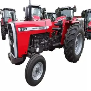 Used farm tractor massey ferguson 385 with cabin MF 4x4 tractors front loader and backhoe