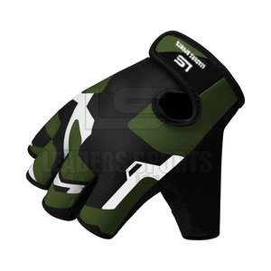 Guantes de Gimnasio de Cuero de Alta Calidad, Medios Dedos, Transpirables, Antideslizantes, con Correa Ajustable para la Muñeca - Product Image 1