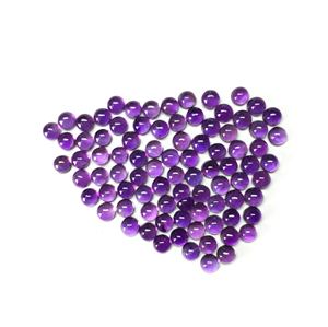 Buena calidad, 3mm, 4mm, amatista Africana Natural redonda, cabujón liso, piedras preciosas sueltas calibradas para la fabricación de joyas, certificado IGI - Product Image 1