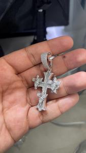 Premium Selling Moissanite Custom <b>Cross</b> Pendant Iced Pass Diamond Testers Classic <b>Cross</b> <b>Necklace</b> Wholesale Price - Product Image 4