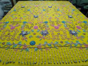 Luxe 3D Perles Broderie À La Main De Mariée Dentelle Tissu Perlé Dentelle Tissu Pour Robe De Soirée - Product Image 6