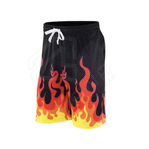 Wholesale Men's Plus Size Breathable Quick Dry Anti-Bacterial Polyester Basketball Shorts Customized Logo <b>Decorative</b> Pattern - Product Image 3