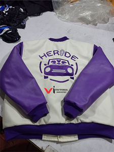 Chaqueta Universitaria de Invierno 2026, Chaqueta Universitaria de Lana con Mangas de Cuero Impermeable, Parches Bordados, Chaquetas Universitarias de Talla Grande - Product Image 5