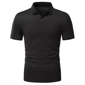 Tela suave negra de calidad superior para camisa de polo para una comodidad duradera Diseño personalizado con estilo de moda para ropa informal de golf - Product Image 1