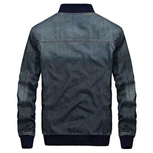 Chaqueta de mezclilla bordada personalizada para hombre de invierno estilo callejero de manga larga elástica impermeable de alta calidad - Product Image 3