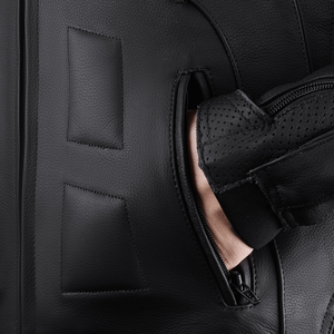 Transporter Black Genuine Leather Racing Motorbike Jacket Track Racers CE-Certified Armours Protection Motorcycle Jacket For Men - Product Image 5