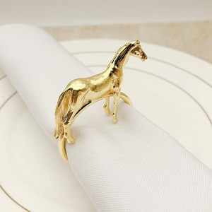 Servilletero de metal dorado de lujo barato, servilleteros de caballo animal para boda, calidad, gran oferta, Decoración de mesa - Product Image 3